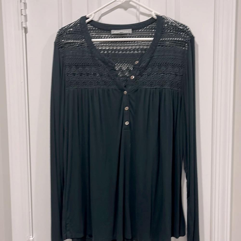 Danielrainn light weight teal long sleeve top